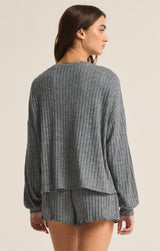 Daydream Rib Top | Charcoal Heather