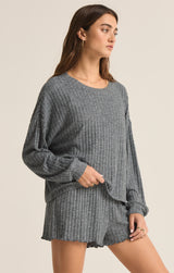 Daydream Rib Top | Charcoal Heather