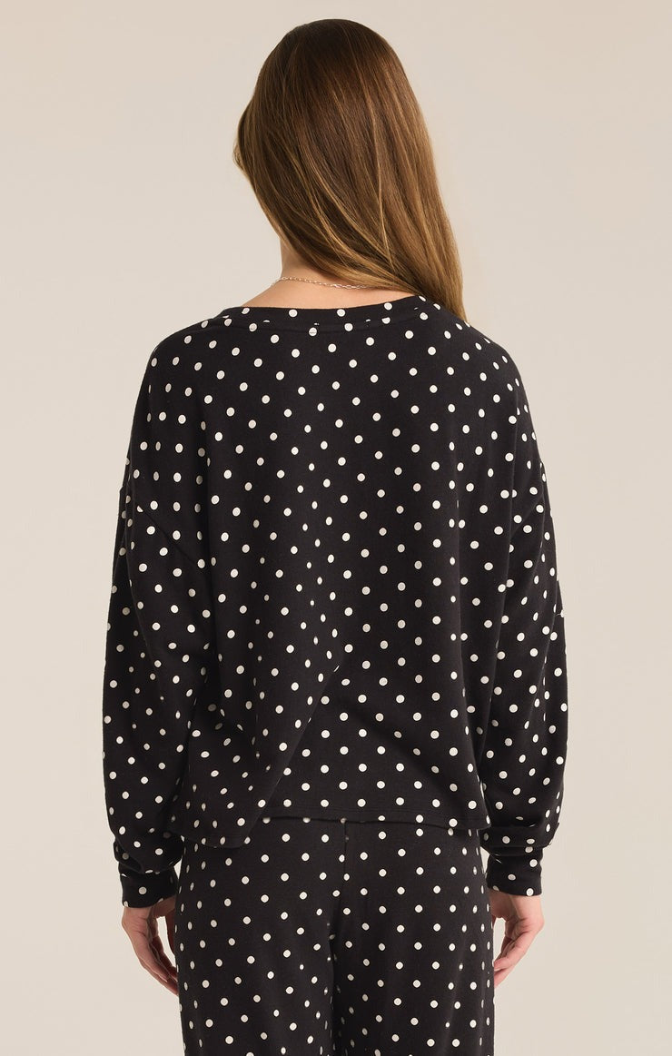 Polka Dot Top | Black