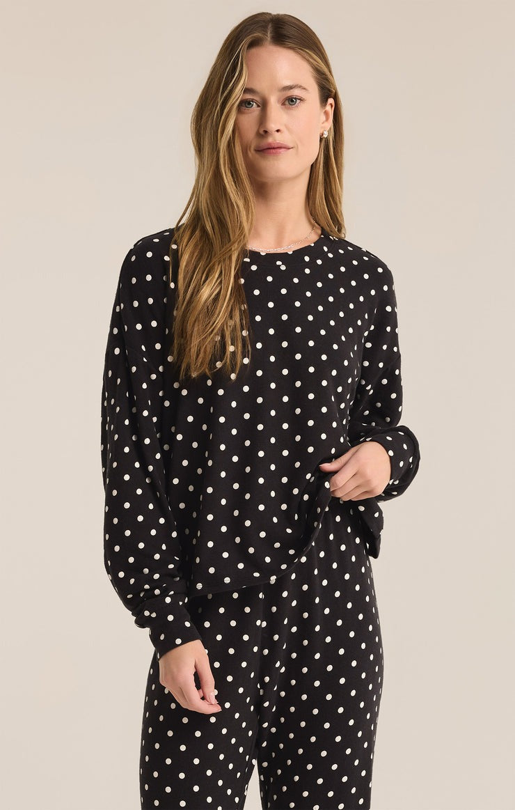 Polka Dot Top | Black