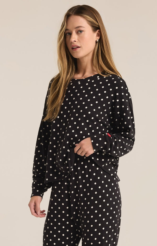 Polka Dot Top | Black