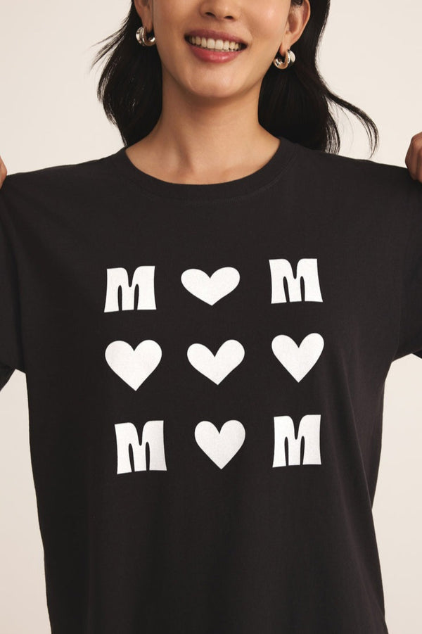 Tic Tac Mom Boyfriend Tee | Black Sand