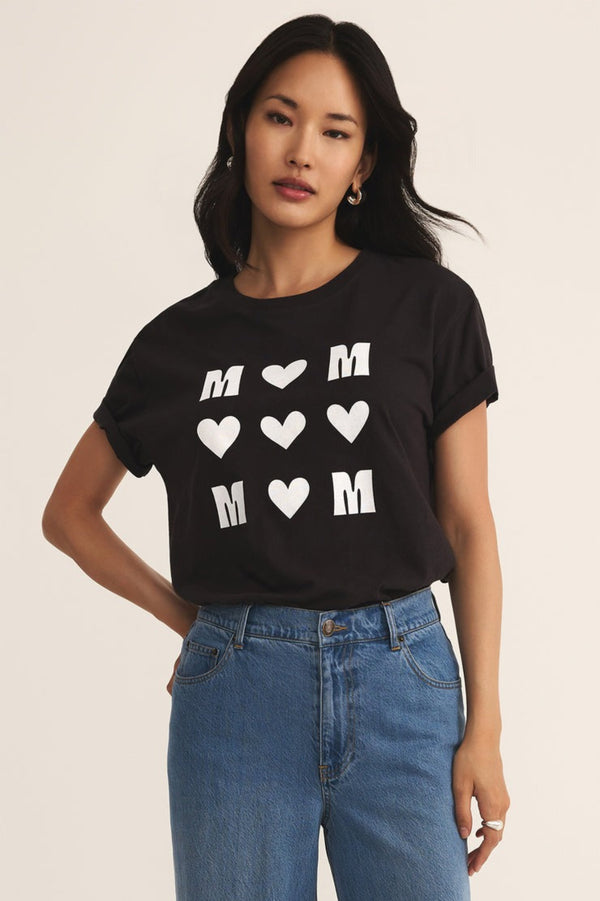 Tic Tac Mom Boyfriend Tee | Black Sand