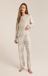 Cozy Plaid Set | Sea Salt