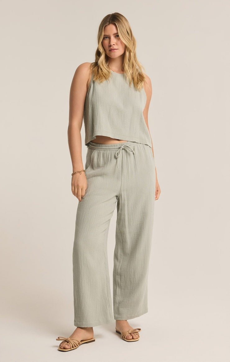 Bondi Gauze Pant | Pale Jade