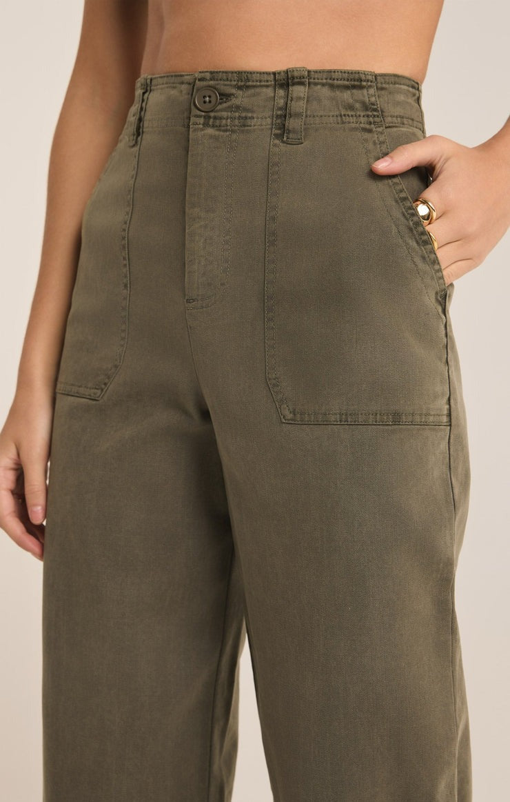 Bobbi Washed Pant | Grape Leaf