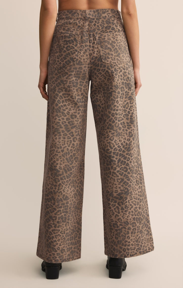 Marli Denim Leopard Pant | Desert Tan