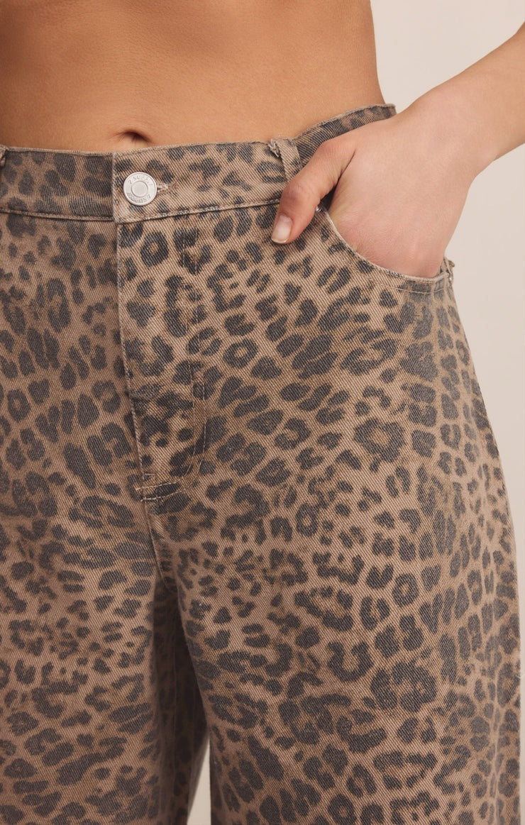 Marli Denim Leopard Pant | Desert Tan