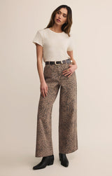 Marli Denim Leopard Pant | Desert Tan