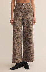 Marli Denim Leopard Pant | Desert Tan