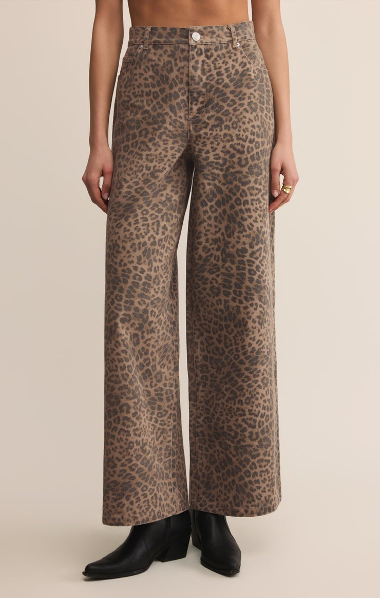 Marli Denim Leopard Pant | Desert Tan