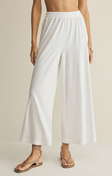 Scout Jersey Flare Pant | White