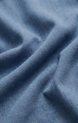 Gail Jersey Denim Midi Skirt | Santorini Indigo