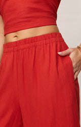 Scout Linen Pant | Chili Pepper