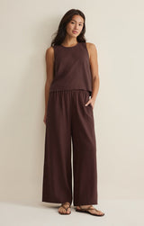 Scout Linen Pant | Chocolate Cherry