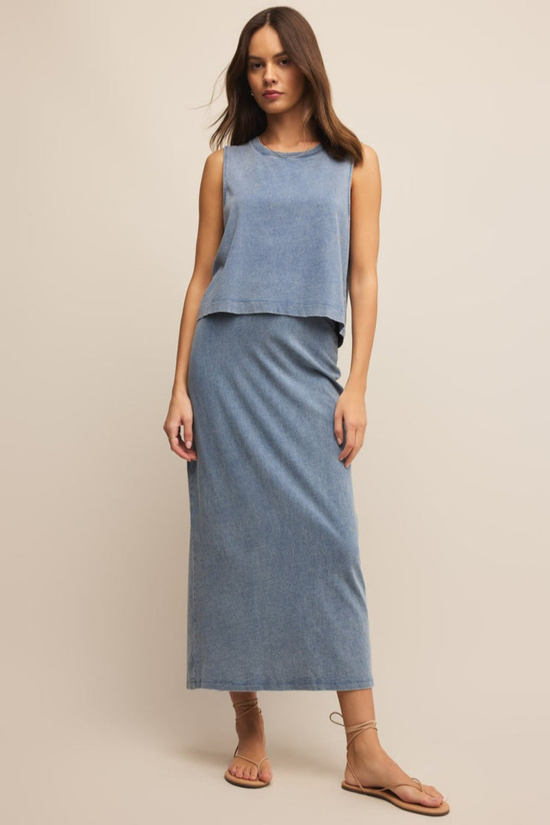 Sloane Muscle Tank Top | Medium Indigo