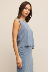 Sloane Muscle Tank Top | Medium Indigo