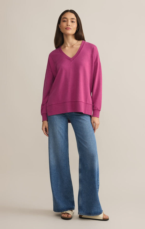 Modern V Neck Weekender | Magenta