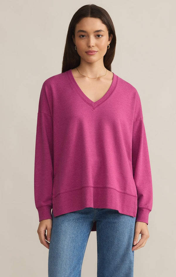 Modern V Neck Weekender | Magenta