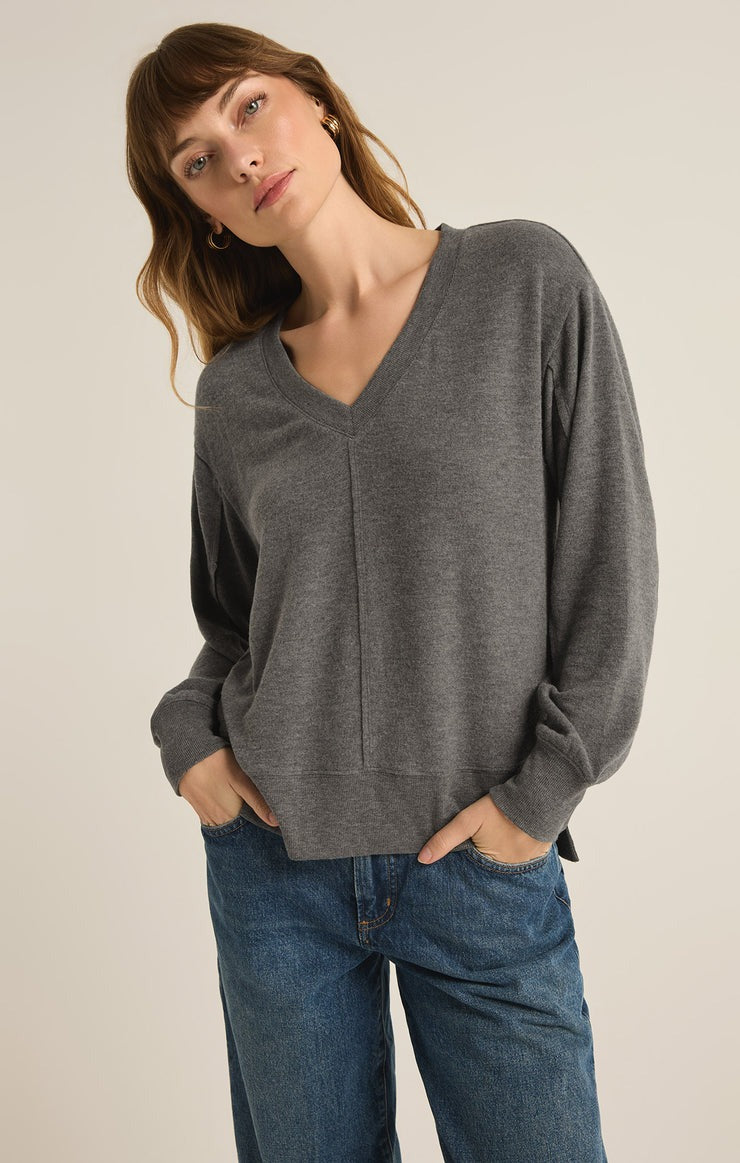 Wilder Cloud Top | Charcoal Heather