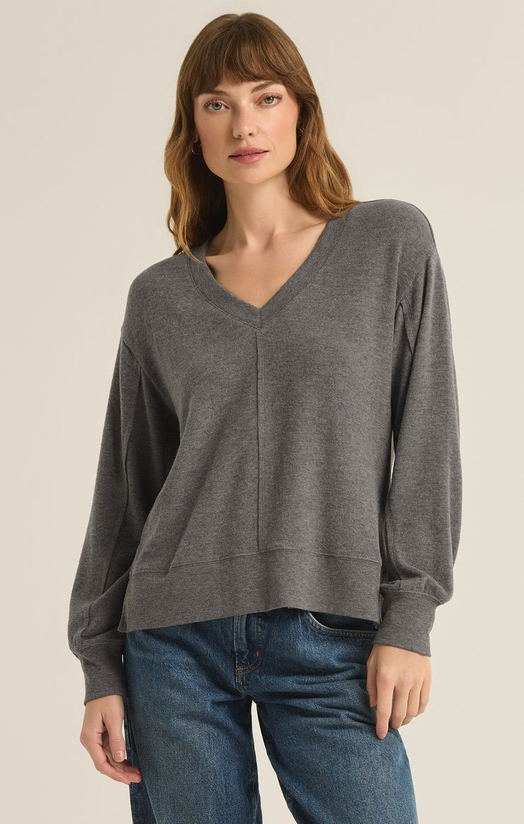 Wilder Cloud Top | Charcoal Heather