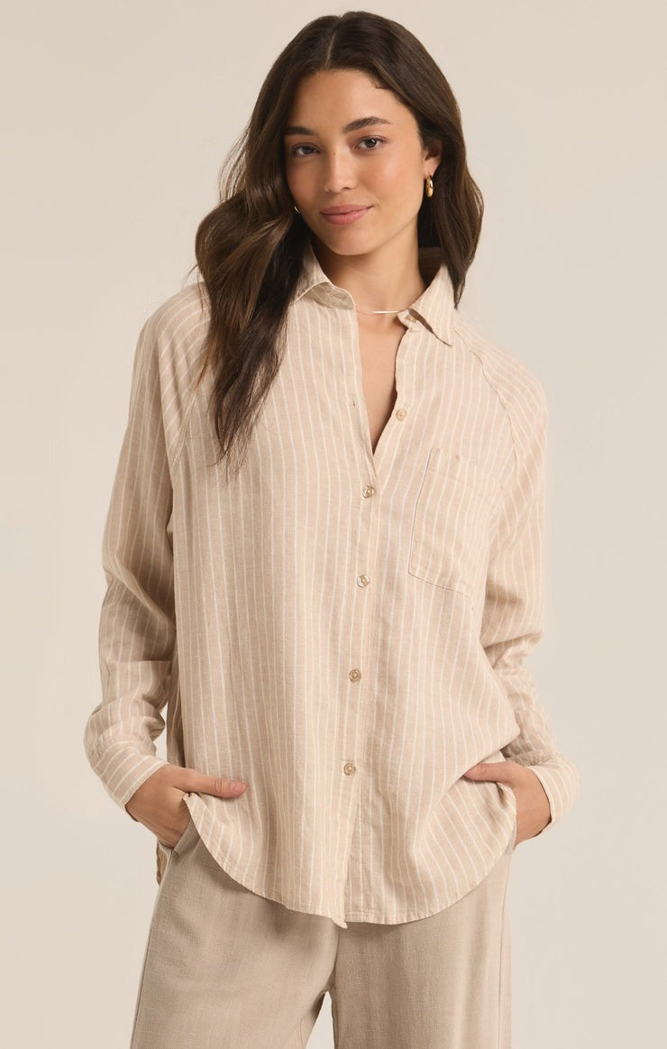 The Perfect Linen Top | Putty