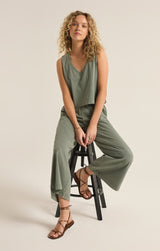 Sloane V-Neck Tank Top | Palm Green - FINAL SALE