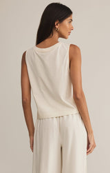 Sloane V-Neck Tank Top | Sea Salt