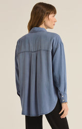 Colbie Chambray Top | Sun Bleached Indigo