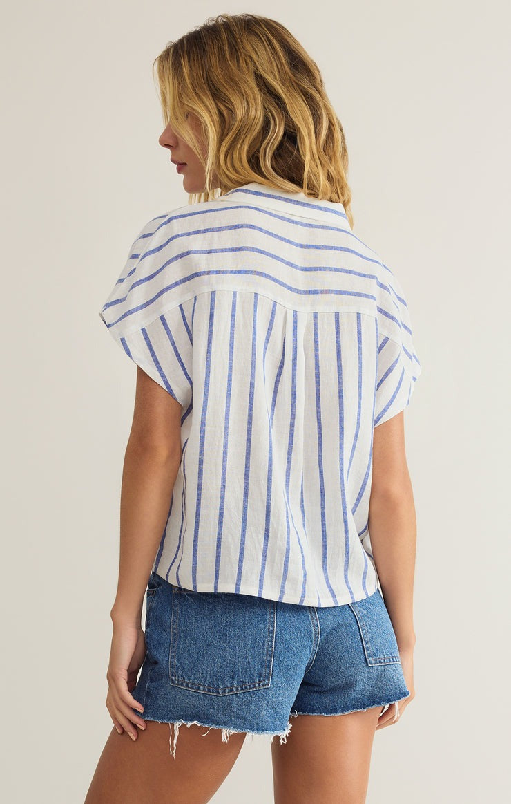 Parallel Button Down Top | Palace Blue