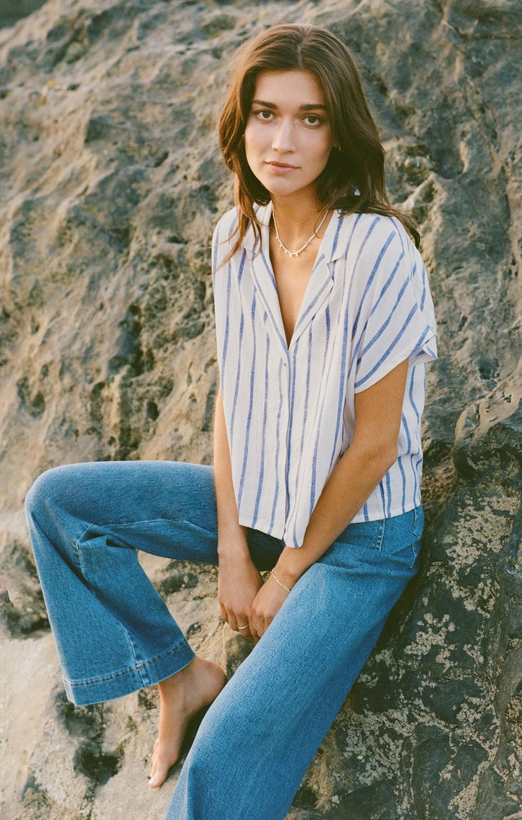 Parallel Button Down Top | Palace Blue