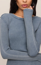 Arlet Mini Thermal Top | Mineral Blue