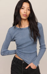 Arlet Mini Thermal Top | Mineral Blue