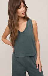 Sloane V-Neck Tank Top | Emerald Cove
