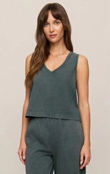 Sloane V-Neck Tank Top | Emerald Cove