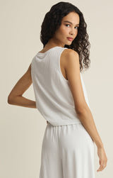 Sloane V-Neck Tank Top | White