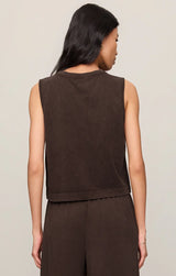 Sloane Jersey Muscle Tank | Dark Chocolate