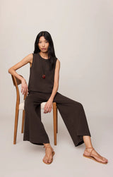 Sloane Jersey Muscle Tank | Dark Chocolate