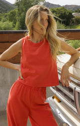Sloane Muscle Tank Top | Lychee