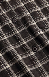 River Plaid Button Up | Ash Black