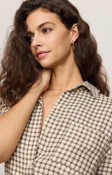 River Plaid Button Up | Dark Chocolate