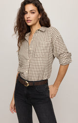 River Plaid Button Up | Dark Chocolate