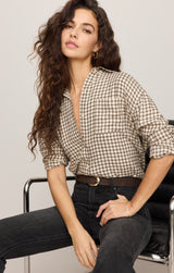 River Plaid Button Up | Dark Chocolate