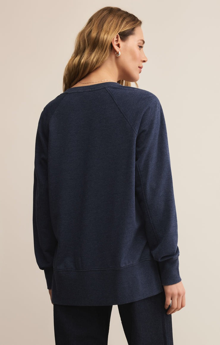 Modern V Neck Weekender | Blue Sapphire