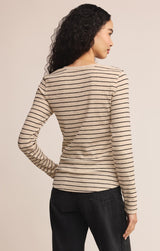Eve Henley Top | Light Oatmeal