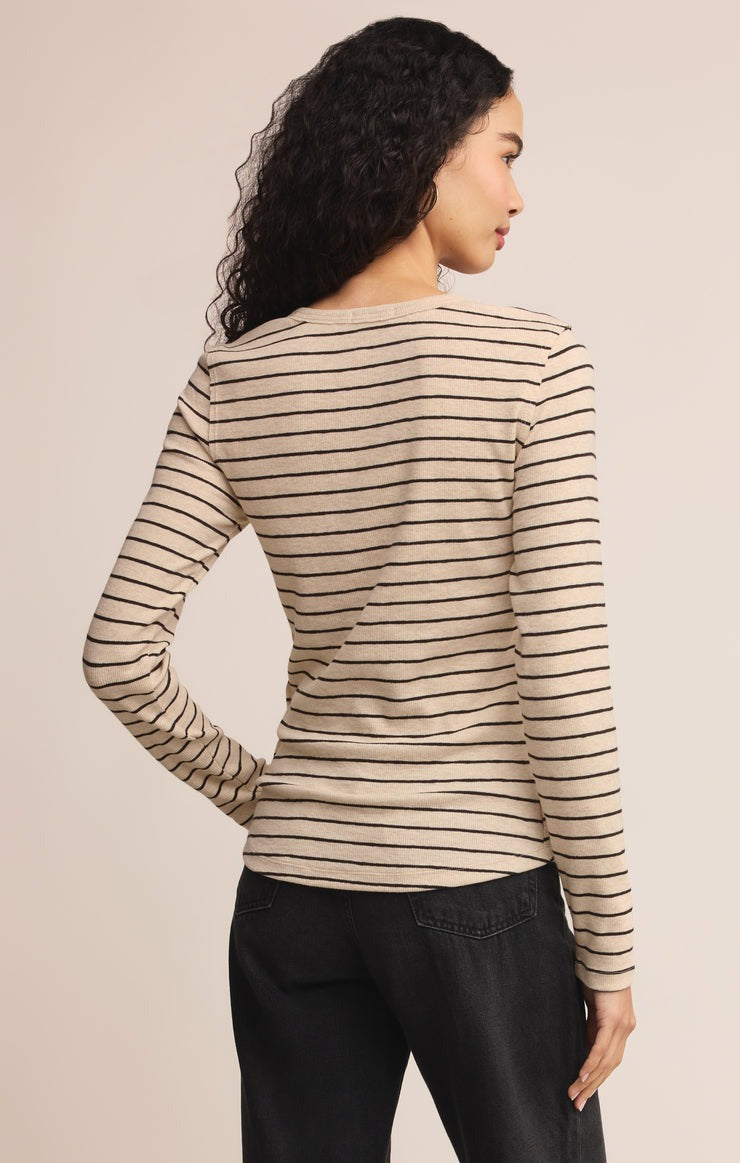 Eve Henley Top | Light Oatmeal