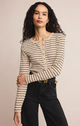 Eve Henley Top | Light Oatmeal