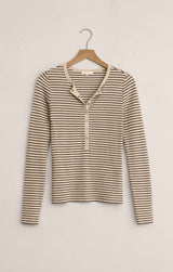 Eve Henley Top | Light Oatmeal