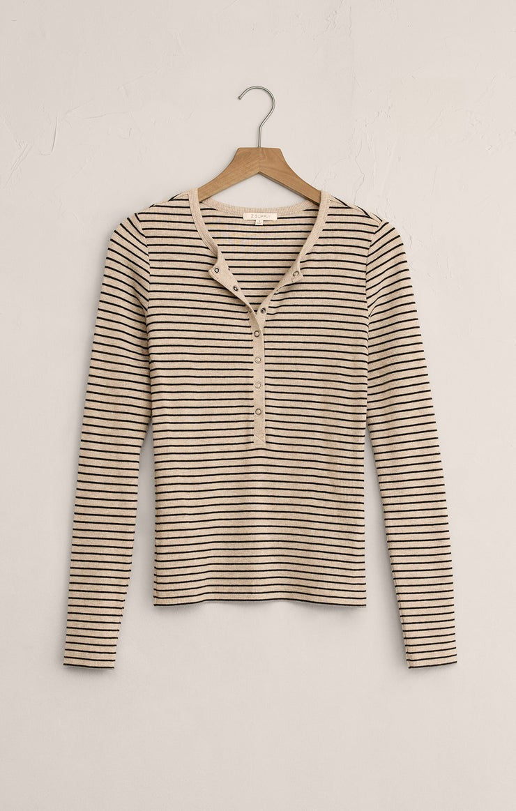 Eve Henley Top | Light Oatmeal