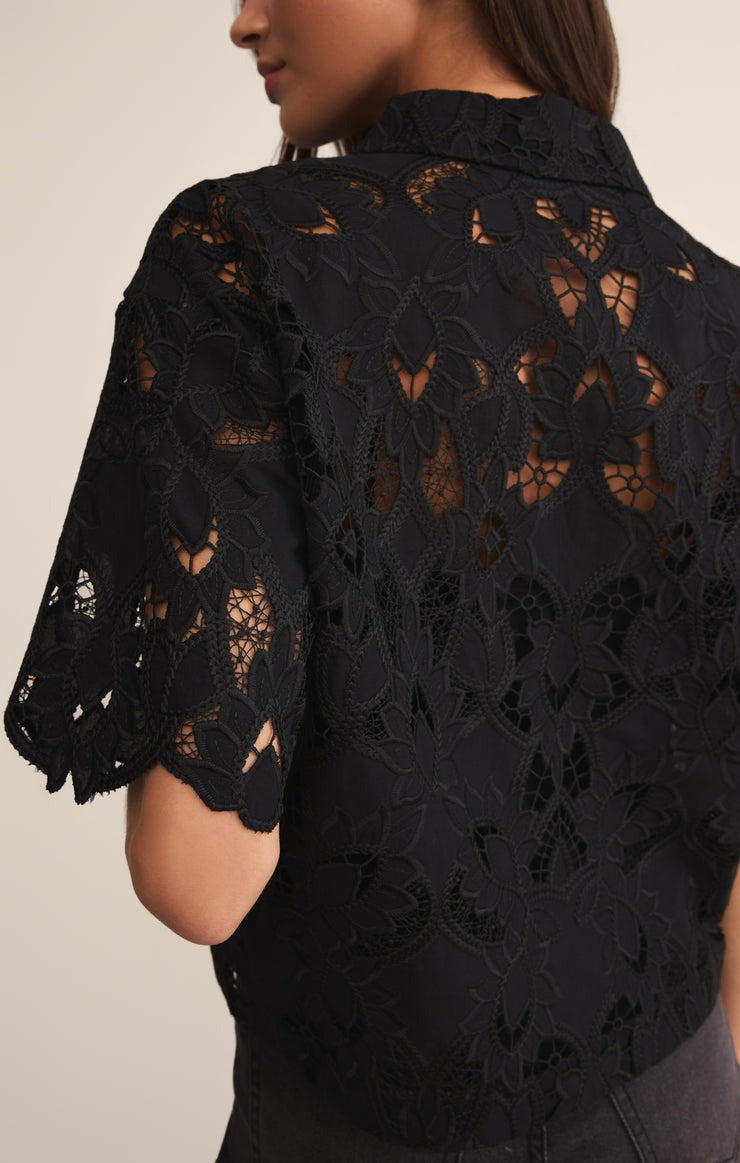 Midnight Lace Top | Black